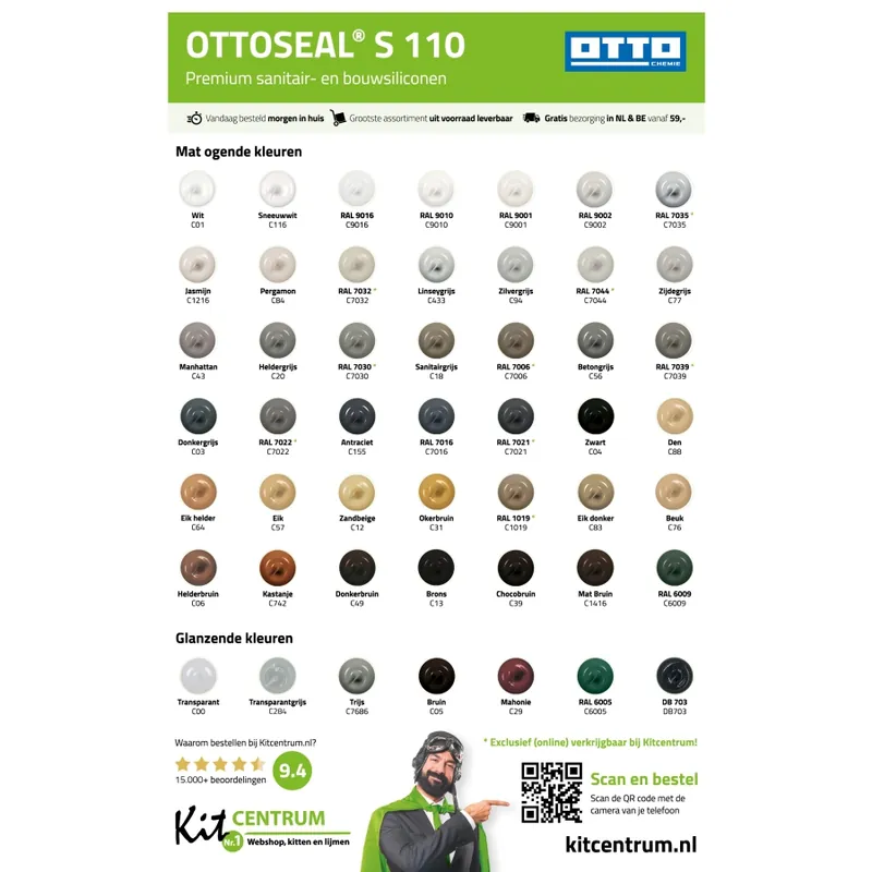 Ottoseal S110 Kleurenkaart Exclusieve Aanbieding