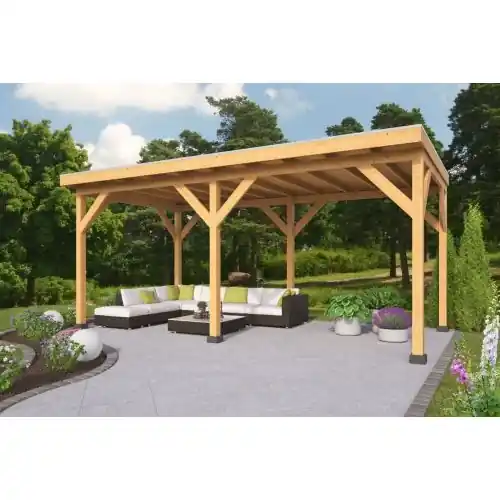 Direct Verzonden Overkapping douglas DHZ 750x430 cm aktiemodel