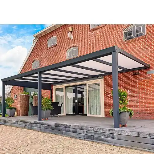 Aluminium actie terrasoverkapping veranda 506 cm compleet en montage Direct Verzonden