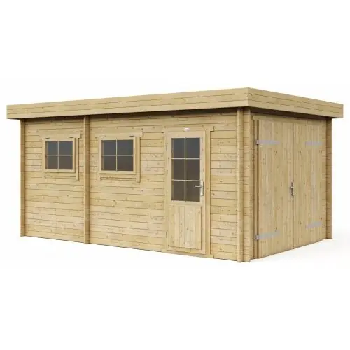 Blokhut 3352M Garage platdak Interflex 520x330 cm Meest Verkocht