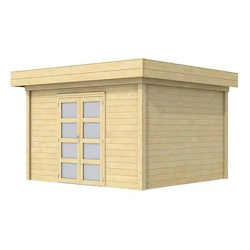 Blokhut Topvision Parelhoen 400x300 cm geïmpregneerd Alleen Vandaag