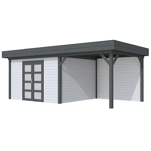 Blokhut Topvision Parelhoen 400+300x300 cm gespoten Populair
