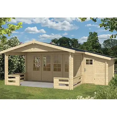 Blokhut Manchester 440+154x440+223 cm Voordeelprijs