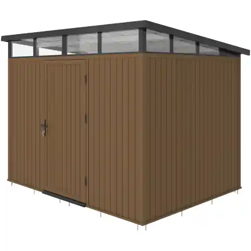 NewTechWood berging met enkele deur Teak 283x210 cm Shop Nu