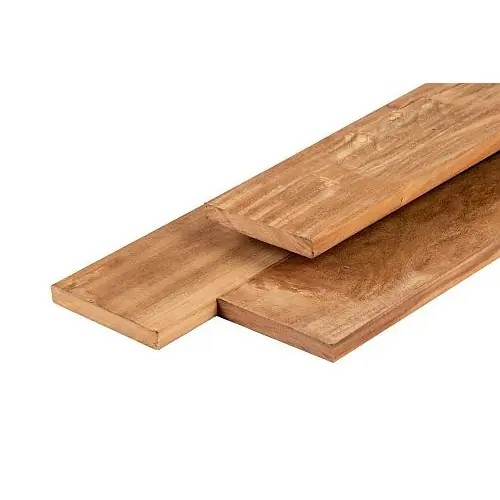 Beperkt Aanbod Hardhouten vlonderplank Garapa glad geschaafd 2,1x14,5x390 cm