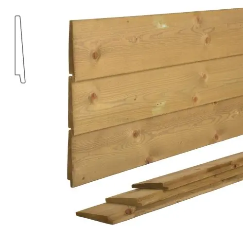 Zweeds rabat vuren groen geïmpregneerd 1,0-2,2x14,5x210 cm Betrouwbaar