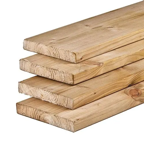 Vlonderplank geïmpregneerd vuren glad geschaafd 2,8x19,5x420 cm Superprijs