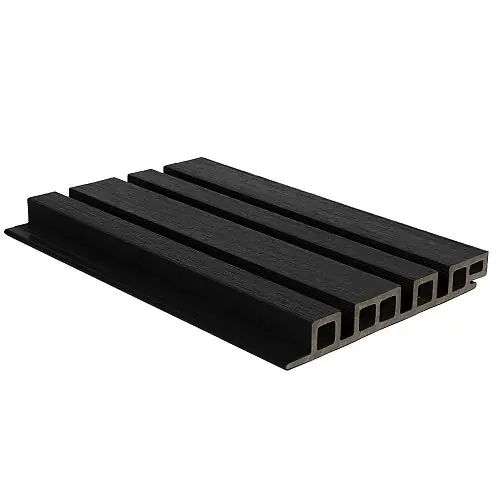 Betaalbaar NewTechWood composiet co-extrusie wand bekleding castellation 4325 profiel 2,5 x 19,6 x 290 cm Zwart