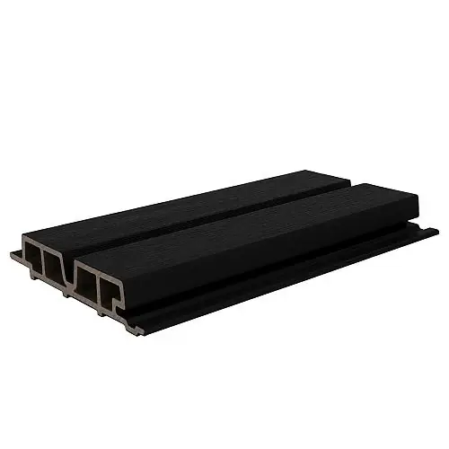Premium NewTechWood composiet co-extrusie wand bekleding Castellaton PRO65 3,3 x 18 x 290 cm Zwart