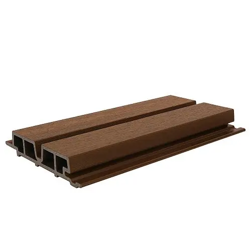 Gecertificeerd NewTechWood composiet co-extrusie wand bekleding Castellaton PRO65 3,3 x 18 x 390 cm Ipé
