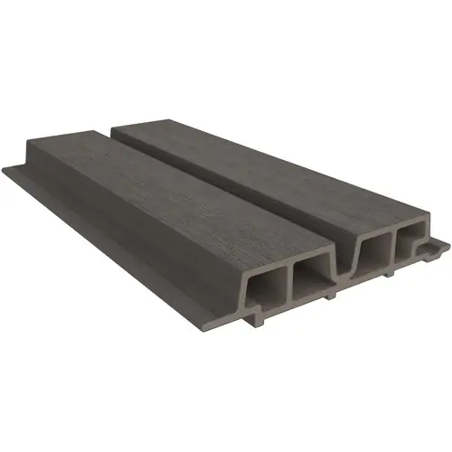 Speciale Aanbieding NewTechWood composiet co-extrusie wand bekleding Castellaton PRO65 3,3 x 18 x 390 cm Silver Gray