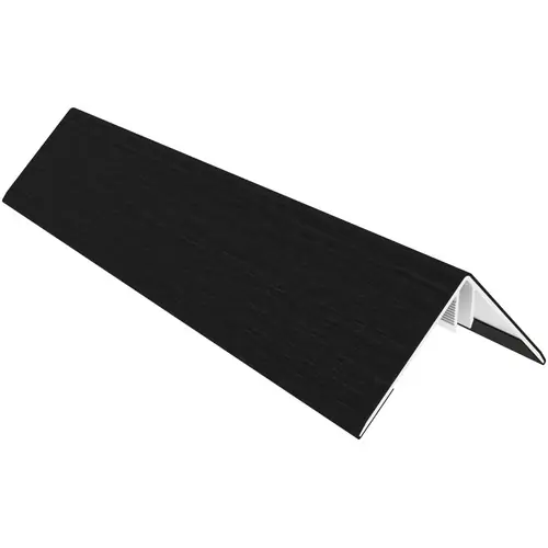 Seizoensaanbieding NewTechWood aluminium co-extrusie hoekprofiel rhombus t.b.v. wand bekleding 6 x 6 x 300 cm Ebony Zwart