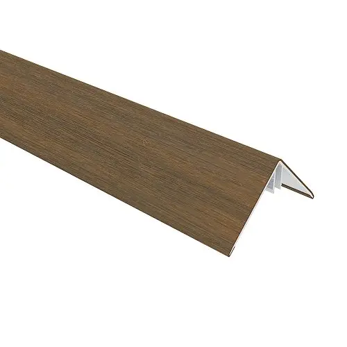 NewTechWood aluminium co-extrusie hoekprofiel rhombus t.b.v. wand bekleding 6 x 6 x 300 cm Teak Koop Vandaag
