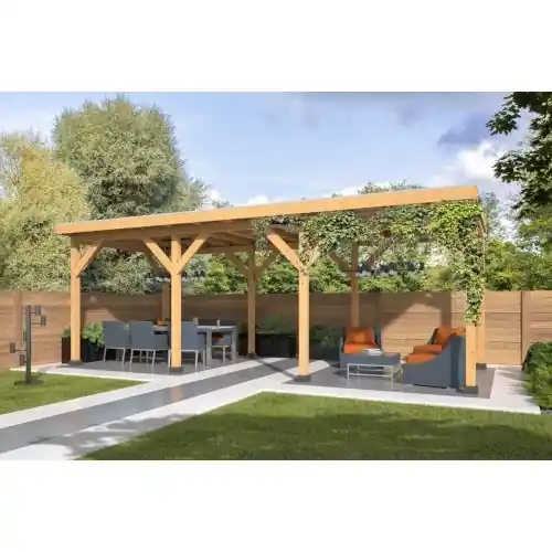 DHZ overkapping Zoutelande Red Class Wood 750x330 cm Beperkt Aanbod