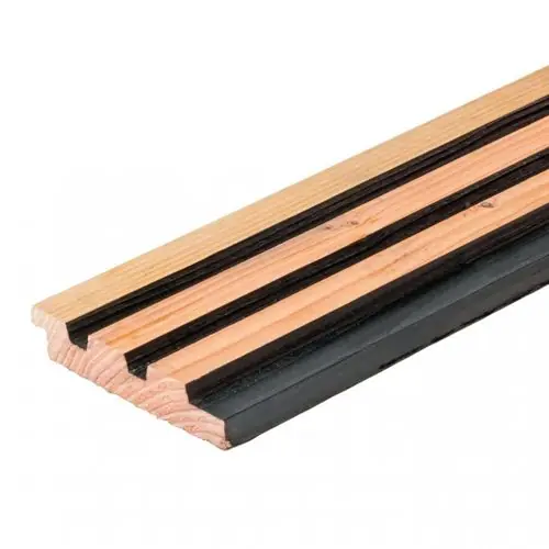 Douglas geschaafd triple profiel zwart/onbehandeld 2,5x14,5x400 cm Laatste Kans