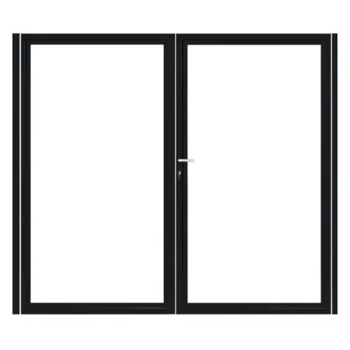 Weekendaanbieding PuraFence Deluxe deurframe dubbel staal 300x180 cm 21 mm profiel