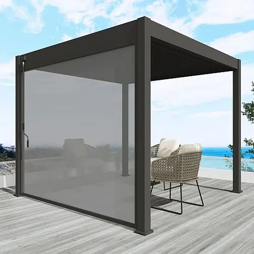 Alleen Vandaag Aluminium overkapping windscherm 265 cm antraciet