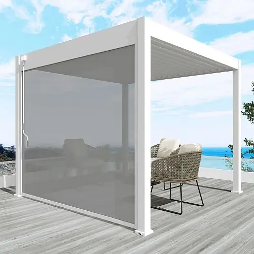 Beperkte Voorraad Aluminium overkapping windscherm 360 cm wit