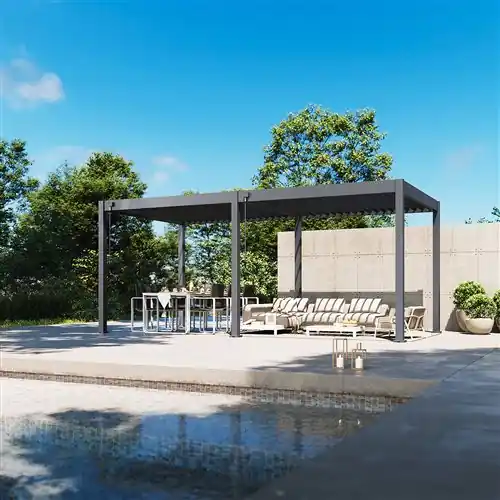 Advance line vrijstaande aluminium overkapping antraciet 300x600x255 cm Populair