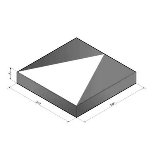 Goedkoop Verkeerstegel 50x50x8 cm antraciet met witte driehoek