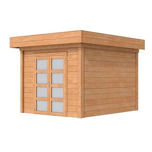Blokhut Topvision douglas Roek 298x298 cm Gereduceerde Prijs