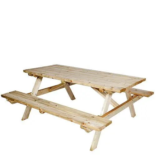 Uitverkoop Vuren Picknicktafel 74x240x160 cm zitting op klapbaar 103416