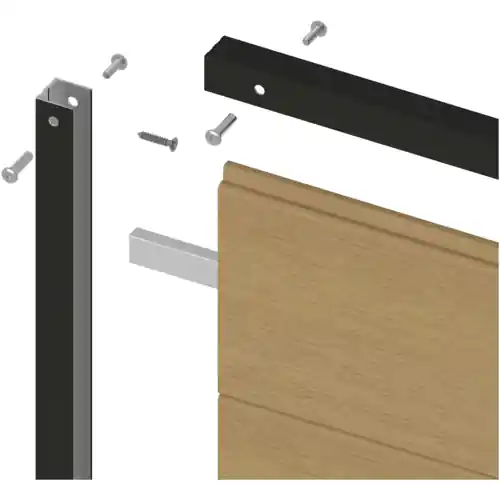 NewTechWood aluminium frameset t.b.v scherm i.c.m betonpalen zwart gepoedercoat Beste Prijs