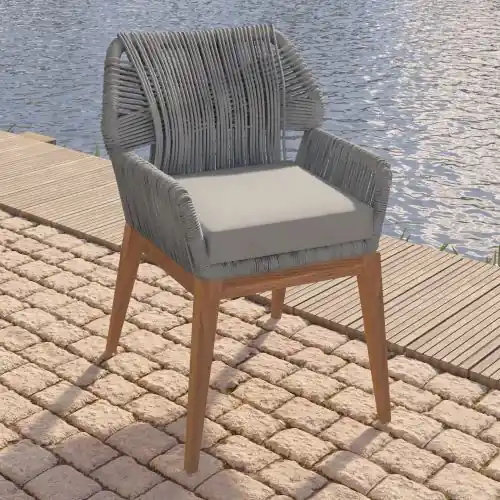 Lage Prijs Teak tuinstoel Granada met kussen (per 2 stuks)