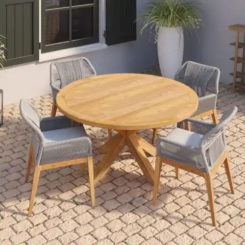 Teak tuintafel rond Ø150 cm Voordeelprijs
