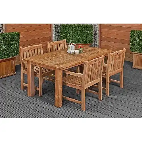 Teak dinner tafel modern 250 x 100 cm Betrouwbaar