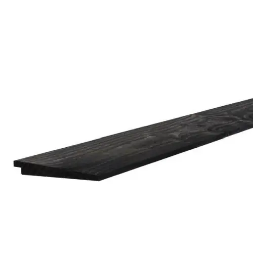 Meest Verkocht Douglas Zweeds rabat geschaafd/bezaagd zwart gespoten 1,1-2,7x19,5x500 cm