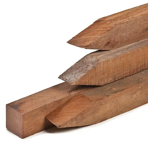 Beperkt Aanbod Tuinpaal hardhout azobé 6x6x400 cm fijnbezaagd