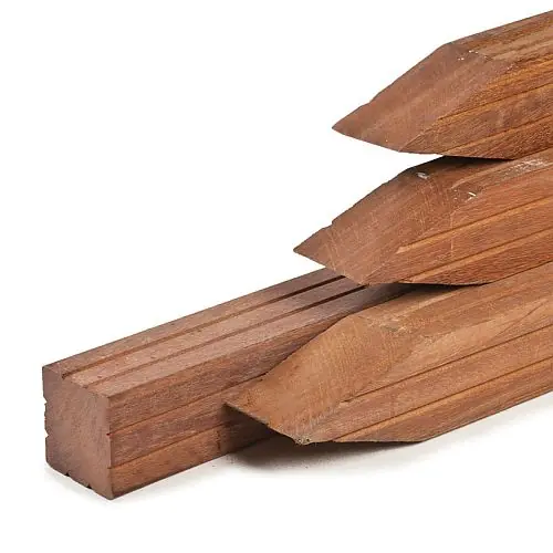 Bestseller Tuinpaal hardhout azobé 6,5x6,5x100 cm geschaafd met groef