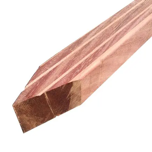 Hardhouten tuinpaal azobé 6,5x6,5 cm geschaafd 2-zijdig v-groef Gereduceerde Prijs