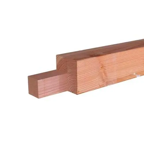 Lage Kosten Douglas geschaafde hoekstaander met inkeping 14x14x240 cm