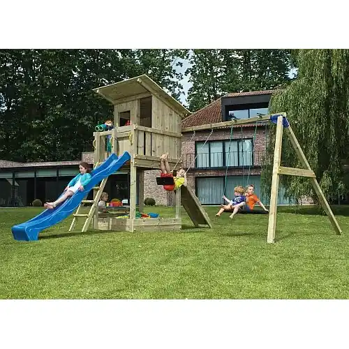 Speeltoestel Beach Hut Blue Rabbit groen geïmpregneerd Dagaanbieding