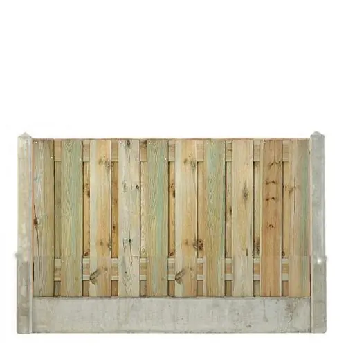 Premium Hout-betonschutting grijs i.c.m. tuinscherm 90x180 cm grenen 21-planks
