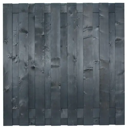 Tuinscherm Hamburg zwart gespoten grenen 180x180 cm Must-Have