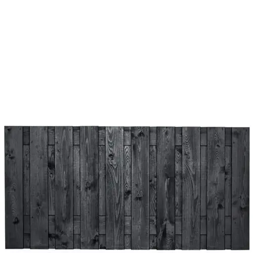 Snelle Levering Tuinscherm Stuttgart zwart gespoten grenen 180x90 cm