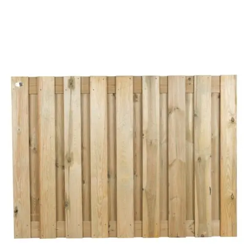 Tuinscherm geïmpregneerd grenen 130x180 cm 19-planks 103434 Lage Kosten