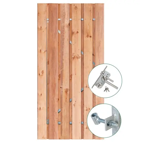 Must-Have Tuindeur Privacy Red Class Wood inclusief slot 195x120 cm