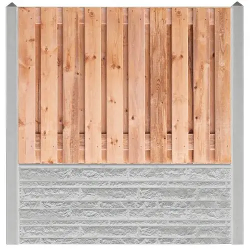 Hete Deal Hout-betonschutting motief grijs i.c.m. tuinscherm Douglas 21-planks
