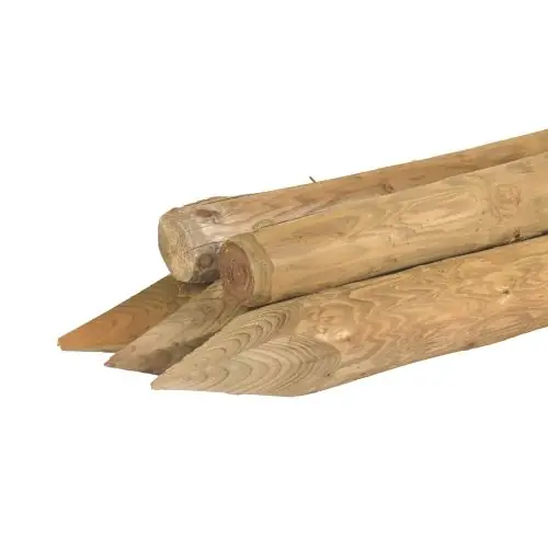 Finale Uitverkoop Boompaal vuren geschild kop groen geïmpregneerd Ø8x250 cm
