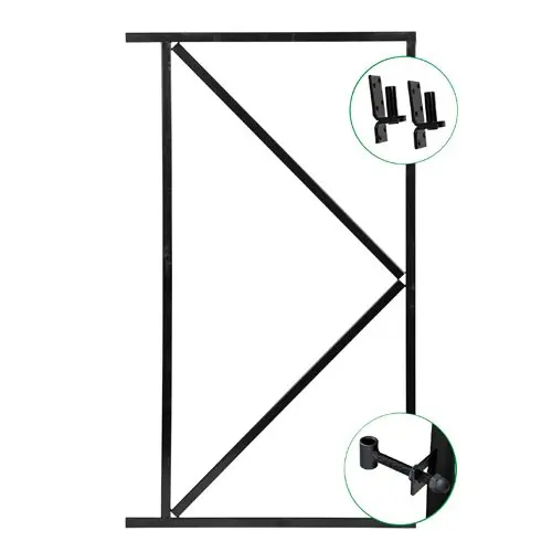 Deurframe ijzer 155x120 cm zwart gespoten Shop Nu