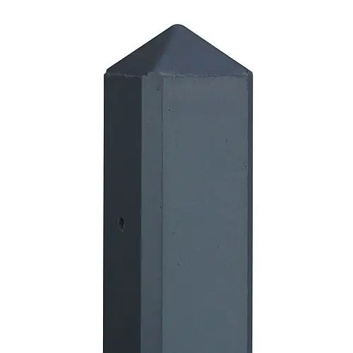 Bestseller Betonpaal antraciet 8,5x8,5x180 cm diamantkop Eindmodel Schelde gecoat