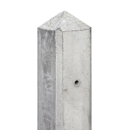 Betonpaal grijs motief 10x10x280 cm T-paal Flitsaanbieding