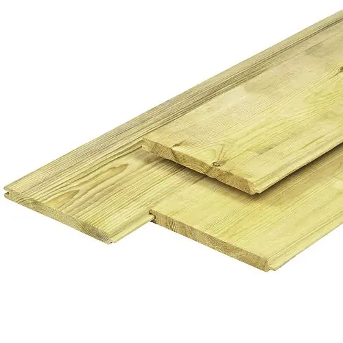 Flitsaanbieding Dakbeschot planken vuren groen geïmpregneerd 1,8x14,5 cm