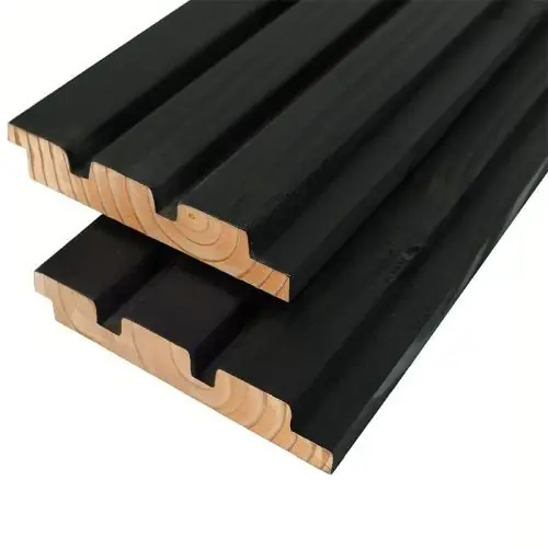 Betrouwbaar Design rabat douglas zwart gespoten 2,2x14,5x300 cm