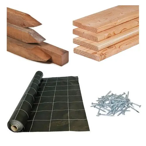 Vlonder compleet pakket douglas glad 28 mm hardhouten regels Bestel Nu