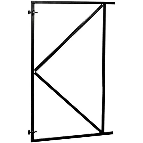 Verstelbaar stalen poortframe vuurverzinkt zwart gecoat 120x155 cm Veilige Betaling